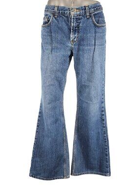 Women's Vintage Express Precision Fit Low Rise Flare Famian Jeans 11/12R Denim